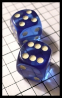Dice : Dice - 6D - SKB Translucent Blue with White Pips - SK Collection but Nov 2010